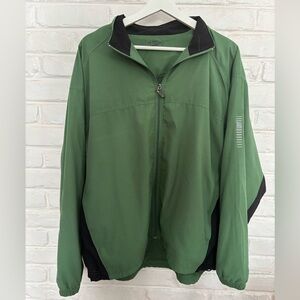 PGA Tour Men's Green and Black Windbreaker